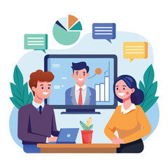 business people working together.business people working on tablet computer