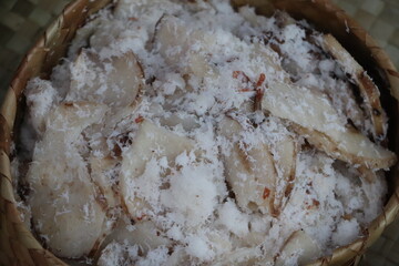 Traditional Root Vegetable Rice Dish from Asia

Steamed Rice with Sweet Potato and Cassava