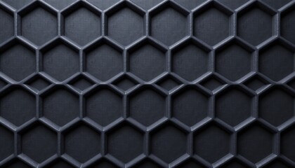 Detailed dark gray hexagonal honeycomb pattern with raised edges and subtle texture