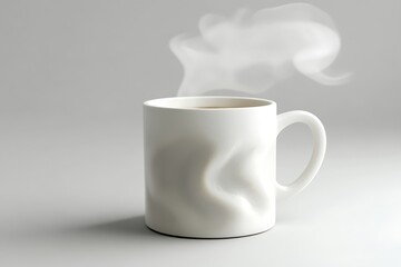 Fototapeta premium Steaming coffee mug with abstract design for a cozy break and relaxing moment