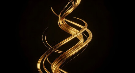 Abstract colorful smoke curves with glowing light and swirling patterns on a dark background