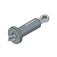 Compact hydraulic cylinder mechanism with rod and pivot for industrial applications