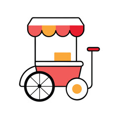  ice cream bicycle cart doodle
