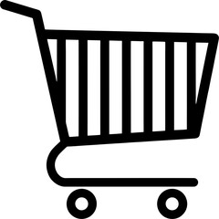 Online business concepts featuring a shopping cart icon with sale items and an e-commerce buy button symbol for web store retail