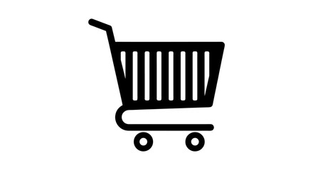 E-commerce business concept with a shopping cart icon and buy button for online retail and sale