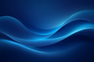 Fototapeta premium Abstract Blue Waves Flowing Light Background image