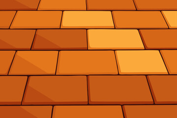 Obraz premium terra cotta tile floor in rustic warm tone