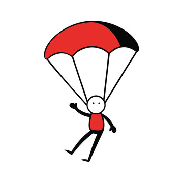 man with a parachute