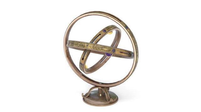 magical gyroscope on white background