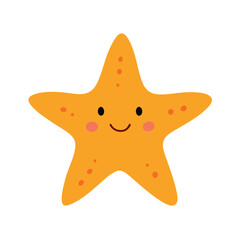 yellow star isolated on white background