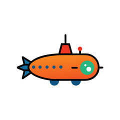 vector illustration of a cartoon boat
