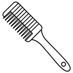 Hairbrush or comb line art vector