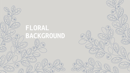 Elegant botanical line art background