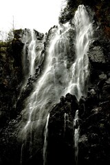 waterfall in the mountains
