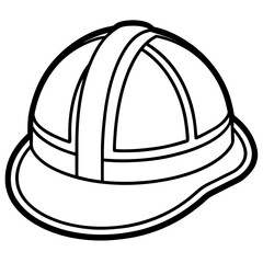 Hard Hat line art vector