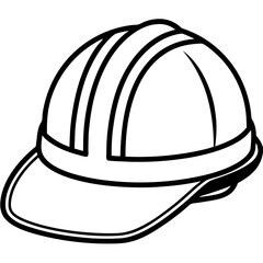 Hard Hat line art vector