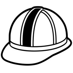 Hard Hat line art vector