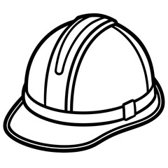 Hard Hat line art vector