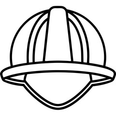 Hard Hat line art vector
