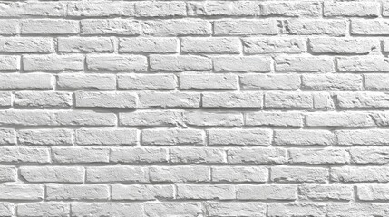 White Brick Wall with Textured Surface and Modern Style for Interior Design