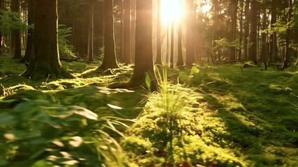 Forest floor sunlight - Powered by Adobe