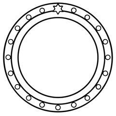 Naklejka premium LED Ring Light line art vector