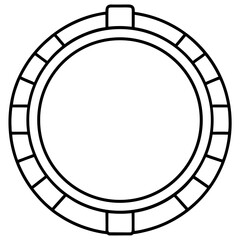 LED Ring Light line art vector