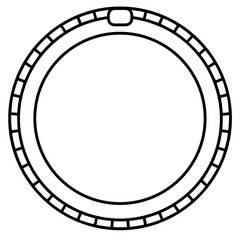 LED Ring Light line art vector