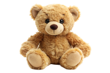 cute teddy bear isolated on white background, png, ai generated.