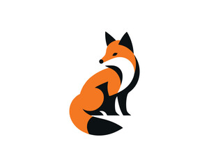 Fototapeta premium Geometric fox silhouette vector design geometric