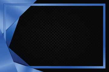 glossy metallic blue gradient frame black background design