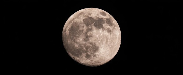 Obraz premium The mesmerizing full moon glowing in the night sky with incredible detail.