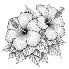 Fototapeta premium flower outline 