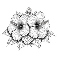 Fototapeta premium flower outline 