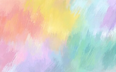 Abstract pastel rainbow watercolor background, with soft and gentle colors, artistic, painted with brush strokes, vector illustration, flat design, wide banner with copy space area,