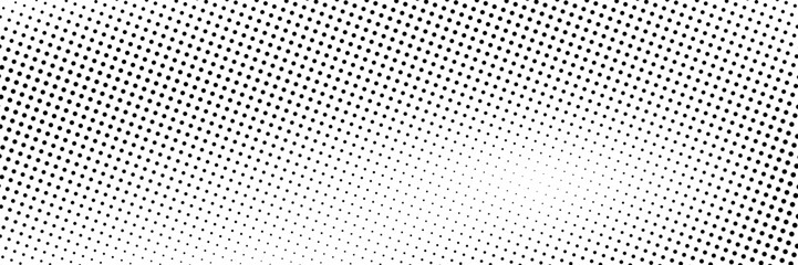 Halftone gradient. Dotted gradient, smooth dots spraying and halftones dot background seamless horizontal geometric pattern vector template set
