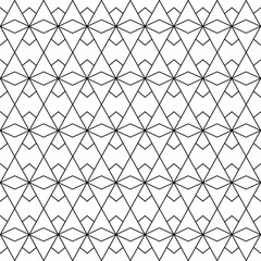 Naklejka premium Linear Arrows Star Flower Seamless Pattern Design Background. 