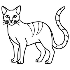 Sand Cat Outline Design