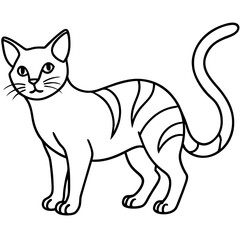 Sand Cat Outline Design