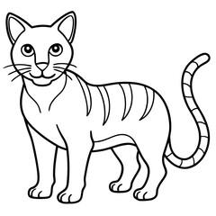 Sand Cat Outline Design