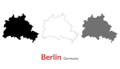 Obraz premium Berlin, Germany map vector 