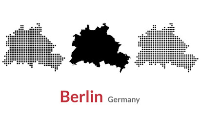 Berlin, Germany map vector " NO AI "