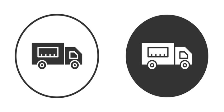 Food truck icon flat pictogram for web. Symbol, logo illustration. Vector graphics
