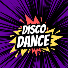 Vector text illustration for Disco Dance.