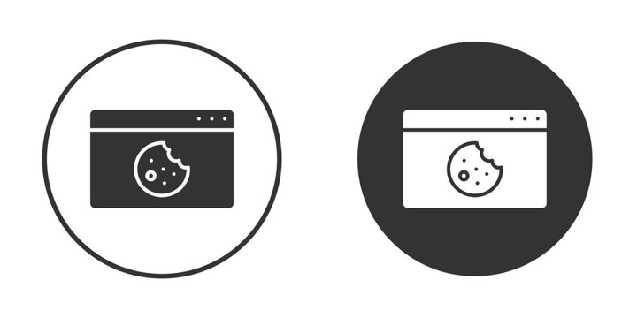 web Cookies icon flat pictogram for web. Symbol, logo illustration. Vector graphics