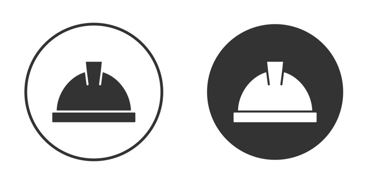 Safety helmet icon flat pictogram for web. Symbol, logo illustration. Vector graphics