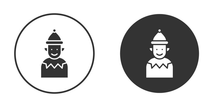 Elf icon flat pictogram for web. Symbol, logo illustration. Vector graphics