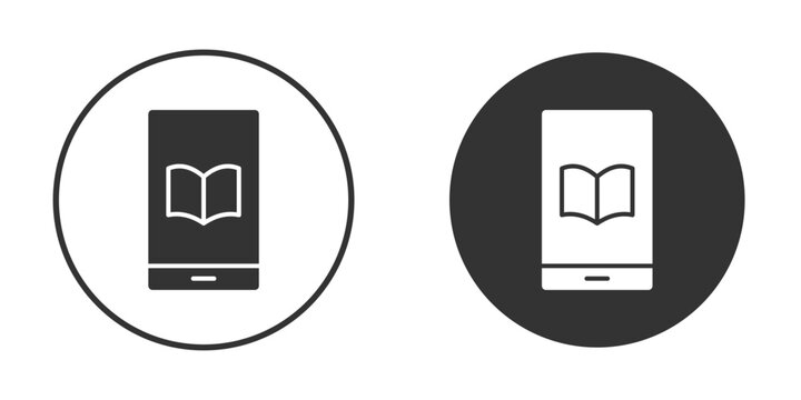 Ebook icon flat pictogram for web. Symbol, logo illustration. Vector graphics