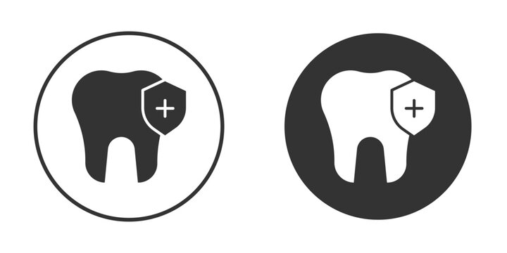 Dental insurance icon flat pictogram for web. Symbol, logo illustration. Vector graphics