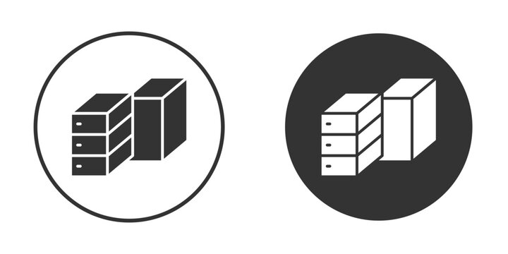 Data center icon flat pictogram for web. Symbol, logo illustration. Vector graphics